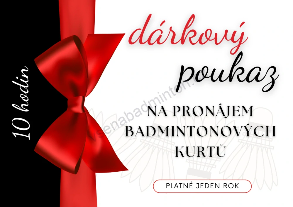 Poukaz na pronájem badmintonových kurtů