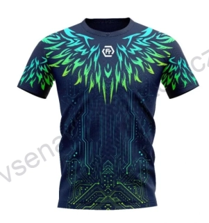 Unisex tričko Felet RN 3619 Blue/Green 