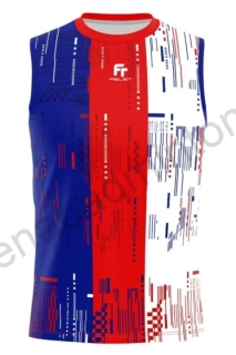 Unisex tričko FELET SL 1506 F Blue/Red 